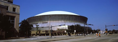 Framed Low angle view of a stadium, Louisiana Superdome, New Orleans, Louisiana, USA Print