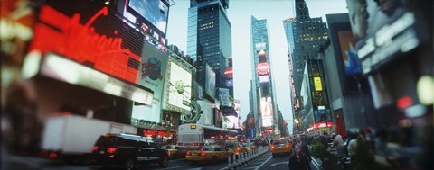 Framed Buildings lit up at dusk, Times Square, Manhattan, New York City, New York State, USA Print