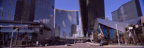Framed Skyscrapers in a city, Citycenter, The Strip, Las Vegas, Nevada, USA 2010 Print