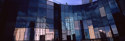 Framed Reflection of skyscrapers in the glasses of a building, Citycenter, The Strip, Las Vegas, Nevada, USA Print
