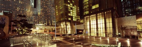 Framed City lit up at night, Citycenter, The Strip, Las Vegas, Nevada, USA Print