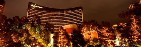 Framed Hotel lit up at night, Wynn Las Vegas, The Strip, Las Vegas, Nevada, USA Print