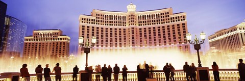 Framed Bellagio Resort And Casino Lit Up At Night, Las Vegas Print