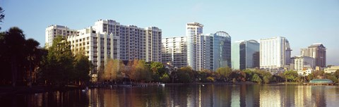 Framed Lake Eola Skyline, Orlando, Florida Print