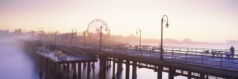 Framed Pier with ferris wheel in the background, Santa Monica Pier, Santa Monica, Los Angeles County, California, USA Print