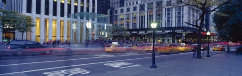 Framed Traffic on the road, Fifth Avenue, Manhattan, New York City, New York State, USA Print