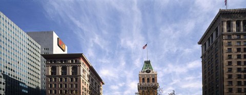 Framed Buildings in a city, Tribune Tower, Oakland, Alameda County, California, USA Print