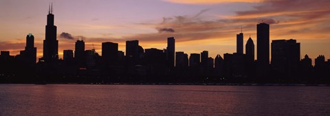 Framed Buildings on the Lake Michigan Waterfront, Chicago, Illinois, USA 2011 Print