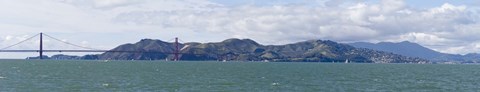 Framed Golden Gate Bridge, Marin Headlands, Mount Tamalpais, Sausilito, San Francisco Bay, San Francisco, California, USA Print