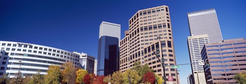 Framed Low angle view of skyscrapers, Downtown Denver, Denver, Colorado, USA 2011 Print