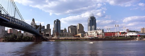 Framed Bridge across the Ohio River, Cincinnati, Hamilton County, Ohio Print