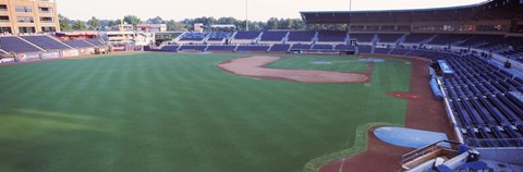 Framed Baseball stadium in a city, Durham Bulls Athletic Park, Durham, Durham County, North Carolina, USA Print