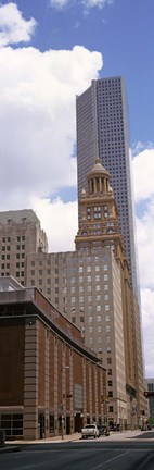 Framed Skyscrapers in a city, Houston, Texas, USA (vertical) Print