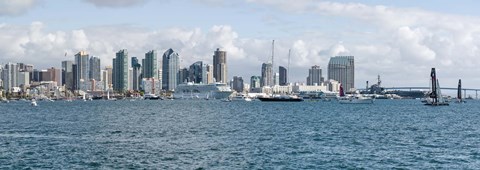 Framed San Diego as seen from the Water Print