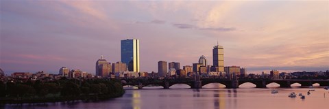 Framed Charles River, Back Bay, Boston, Massachusetts Print