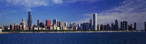 Framed Chicago Skyline from Lake Michigan Print