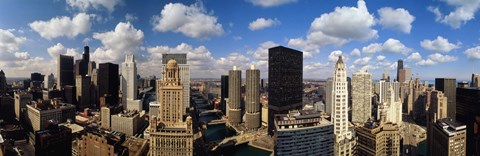 Framed View of Chicago Skyline from Lake Michigan Print