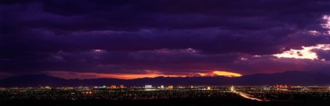 Framed Storm, Las Vegas, Nevada, USA Print