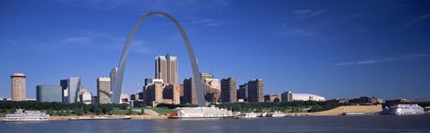 Framed Skyline Gateway Arch St Louis MO USA Print