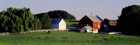 Framed Farm, Baltimore County, Maryland, USA Print