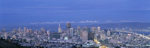 Framed San Francisco cityscape Upper Market California Print