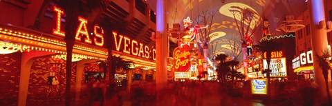 Framed View of Fremont Street Las Vegas NV USA Print
