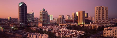 Framed Buildings in a city, San Diego, San Diego County, California, USA Print