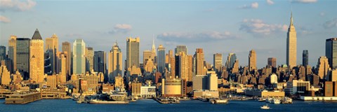 Framed Hudson River, City Skyline, NYC, New York City, New York State, USA Print