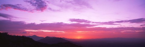 Framed Clouds over mountains, Sierra Estrella Mountains, Phoenix, Arizona, USA Print