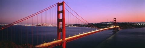 Framed Night Golden Gate Bridge San Francisco CA USA Print