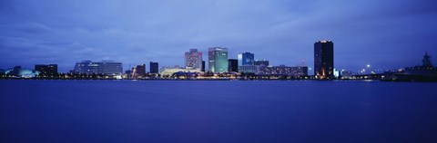 Framed Buildings on the waterfront, Norfolk, Virginia, USA Print