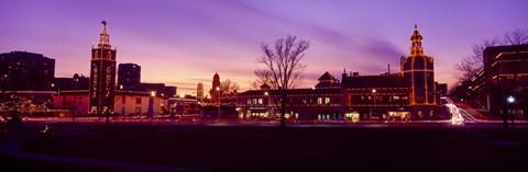 Framed Buildings in a city, Country Club Plaza, Kansas City, Jackson County, Missouri, USA Print