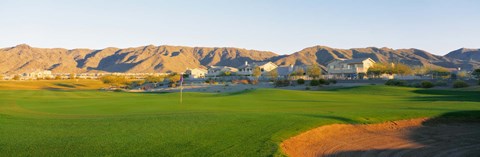 Framed Golf flag in a golf course, Phoenix, Arizona, USA Print