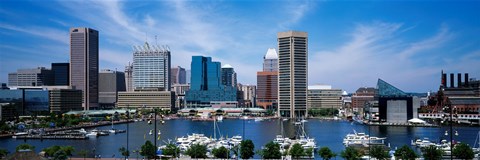 Framed Inner Harbor, Baltimore, Maryland Print