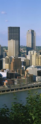 Framed Monongahela River Skyline, Pittsburgh, Pennsylvania Print