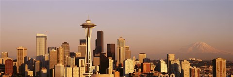 Framed Skyline, Seattle, Washington State, USA Print