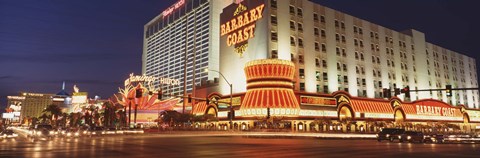 Framed USA, Nevada, Las Vegas, Buildings lit up at night Print