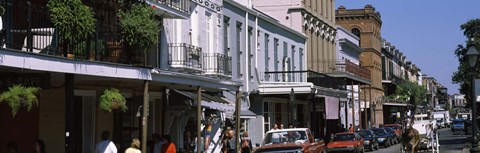 Framed Buildings in a city, French Quarter, New Orleans, Louisiana, USA Print