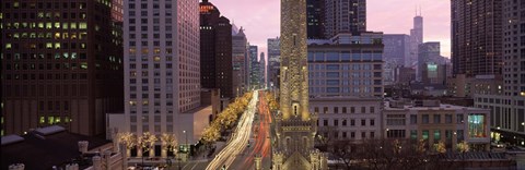 Framed Buildings in a city, Michigan Avenue, Chicago, Cook County, Illinois, USA Print