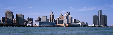 Framed Detroit Waterfront, Michigan (close-up) Print