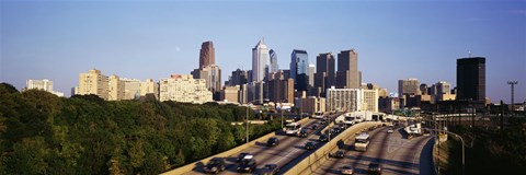 Framed Route 76 Skyline Philadelphia PA USA Print
