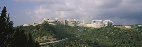 Framed Low angle view of a museum on top of a hill, Getty Center, City of Los Angeles, California, USA Print