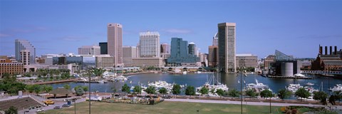 Framed Inner Harbor Skyline Baltimore MD USA Print