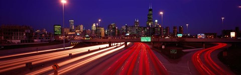 Framed Kennedy Expressway Chicago IL USA Print