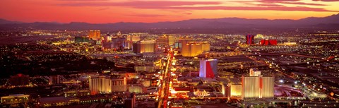 Framed Aerial Las Vegas NV USA Print