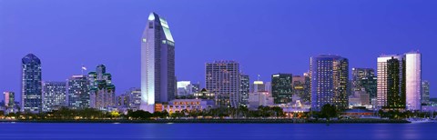 Framed Skyline, San Diego, California, USA Print