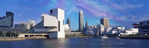 Framed Cleveland, Ohio Skyline from the Waterfront Print