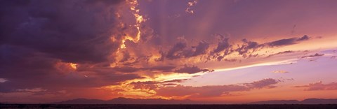 Framed Low angle view of clouds at sunset, Phoenix, Arizona, USA Print