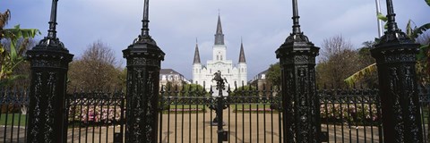 Framed Facade of a church, St. Louis Cathedral, New Orleans, Louisiana, USA Print