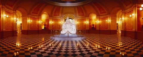 Framed Statue surrounded by a railing in a building, California State Capitol Building, Sacramento, California, USA Print